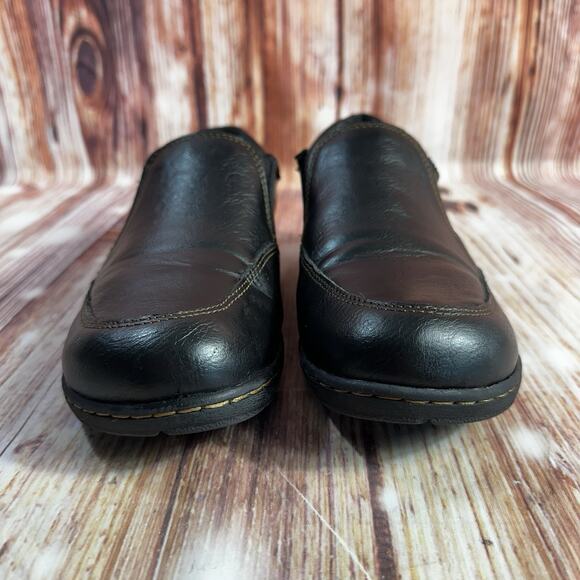 BOC Born Concept Womens Size 7.5 M Black Leather Loafers Slip On Flats Shoes - Picture 2 of 10